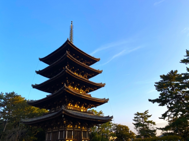 奈良県の風景：興福寺五重塔